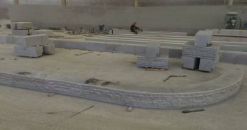 临沂 芝麻白整石坐凳（光面+自然面）