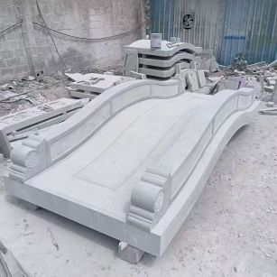 临沂 芝麻灰花岗岩园林景观 小石桥