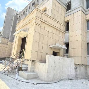临沂 黄金麻干挂，工地实拍