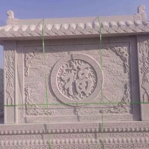 临沂 芝麻白花岗岩屏风，照壁，影壁