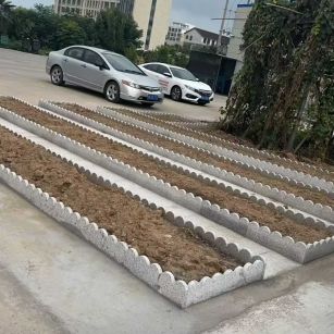 临沂 花边石、花围石、花园石安装效果