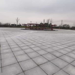 临沂 芝麻白火烧面-公园广场地铺效果